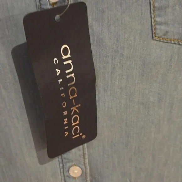 Anna-Kaci Denim Chambray Dress  Size XL - Picture 4 of 7